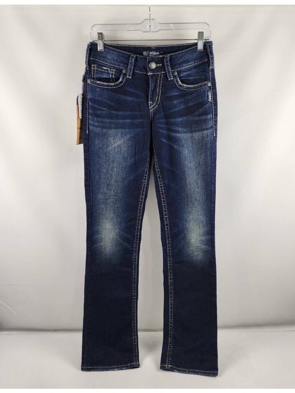 Silver Suki Jeans Womens 28/33 Blue Super Stretch Slim Bootcut Denim NWT